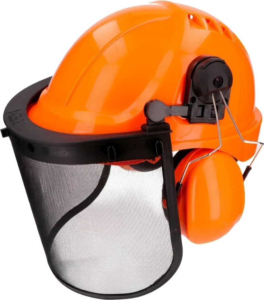 Casco con Pantalla y Auriculares Naranja — foto principal
