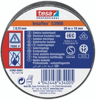 Cinta Aislante Tesa Negra 19 mm 20 Metros 