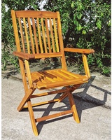 Juego de 2 Sillas Madera Acacia con Brazos