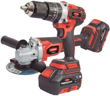 Kit amoladora a bateria RATIO + atornillador-percutor RATIO R-AA20-2.4 ProSeries  