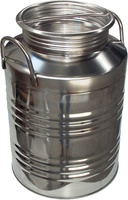 Bidon Lechera de Acero Inoxidable Tapa Roscada 15 litros