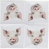 Servilletas Papel Cerdo 33x33 cm 20uds