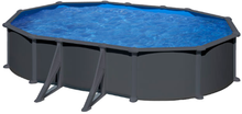 Piscina Anthracite Postes Ovalada 610x375x132 cm