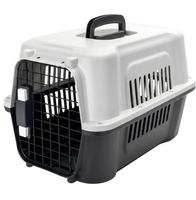 Transportin Avion Perros y Gatos Blanco/Negro Hasta 10kg