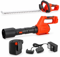 Pack jard�n Stocker Power 21 V: cortasetos 632 + soplador 630 + bater�a 4 Ah y cargador doble