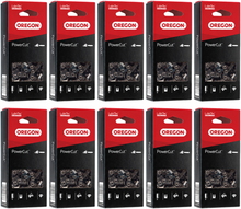Pack 10 cadenas de motosierra Oregon PowerCut 73EXL 72 eslabones � 3/8 � 1,5 mm