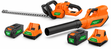 Pack setos y limpieza Anova E+ 40 V: cortasetos 545 mm + soplador, bater�as 4 Ah y 8 Ah, 2 cargadores