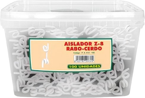 Aislador Z-8 Rabo-cerdo-varilla. Bolsa 50 unidades