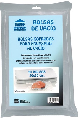 Paquete 50 Bolsas Gofrada Envasado Al Vacio 20x40 cm 
