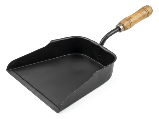 Recogedor Metalico con Mango de Madera 24x23 cm