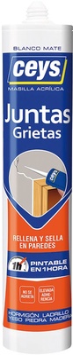 Masilla Acrilica Sella Ceys Juntas y Grietas Blanco Cartucho 280ML