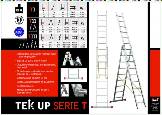 Escalera Transformable 3 Tramos 7 Pelda�os