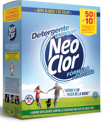 Detergente en Polvo Lavadora Neoclor 50+10 Env 3,75kg
