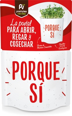 Postal Porque Si -germinados Mostaza