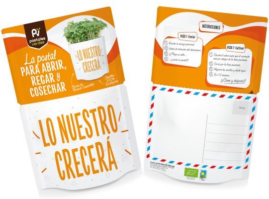 Postal Lo Nuestro Crecera -germinados Brocoli