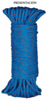 Cuerda Poli�ster / Trenzado Color Azul Fluor 3mm 20 metros