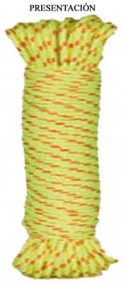 Cuerda Poli�ster / Trenzado Color Amarillo Fluor 3mm 20 metros
