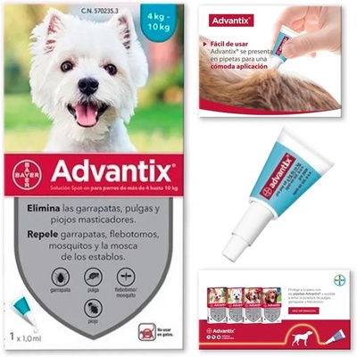 Advantix Pipetas Antiparasitarias para Perros 4-10kg