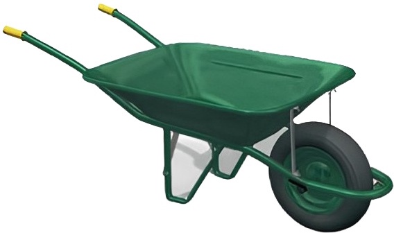 Carretillo Verde Sanz Rueda Neumatica 60 Litros