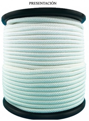 Cuerda Poliester Trenzado blanca 6mm ( Metro )