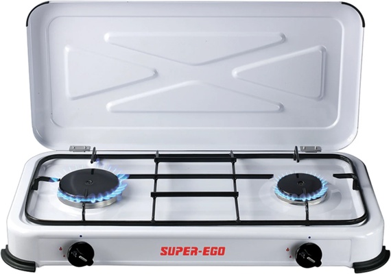 Cocina Camping Portatil Gas 2 Fuegos Super Ego 