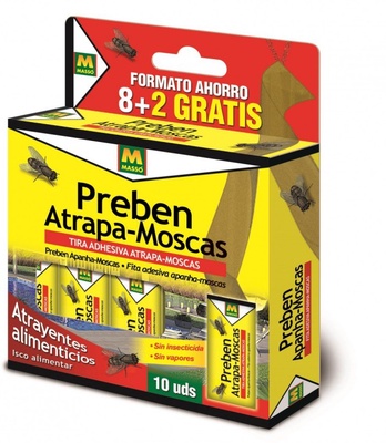 Atrapa Moscas Tira Adhesiva Preben 10 unidades