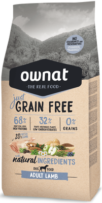 Pienso Perros Ownat Just Grain Free Adult Cordero 3 kg