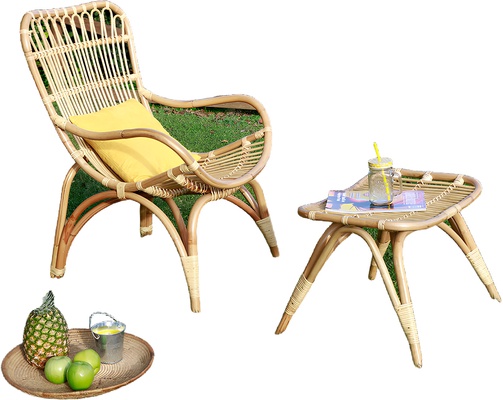 Sillon Haboo + Reposapies. Ratan Natural Sillon Haboo + Reposapies. Ratan Natural