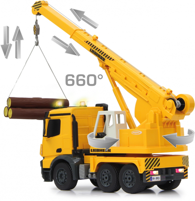 Grúa Mercedes Arocs 1:20 A Escala – Control Total Y Sonidos Realistas Para Peques