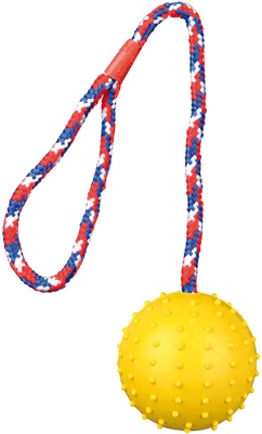 Pelota con Cuerda, Caucho Natural, �7 Cm, 30 cm