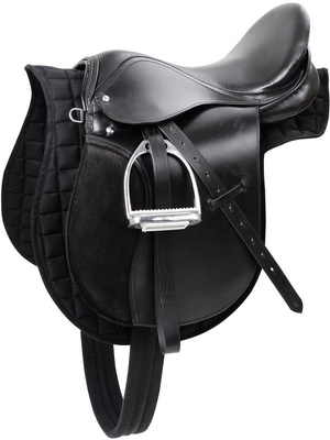 Sillín Pony Cwell Equine Para Niños 12" - Incluye Estribos Y Cincha ¡Ideal Principiantes!