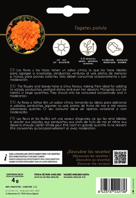 Semilla Flor Comestible Tagete