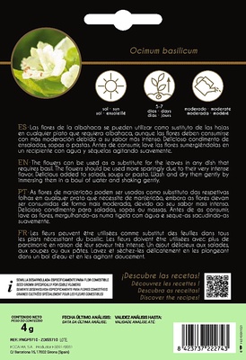 Semilla Flor Comestible Albahaca