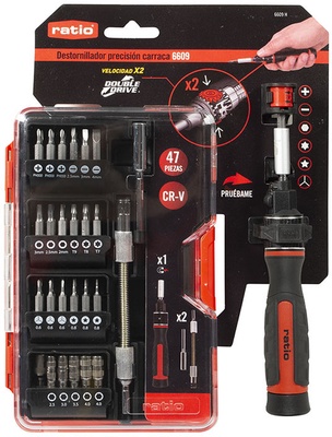 Destornillador 47 en 1 Double Drive Ratio
