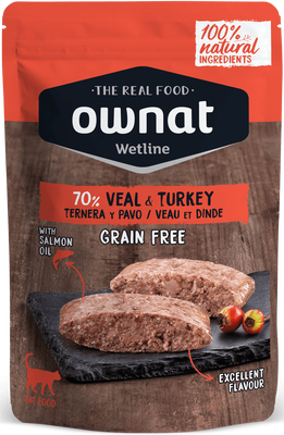 Sobre Wetline Ownat Gatos Grain Free Ternera y Pavo