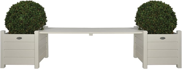 Banco con Jardineras Color Blanco