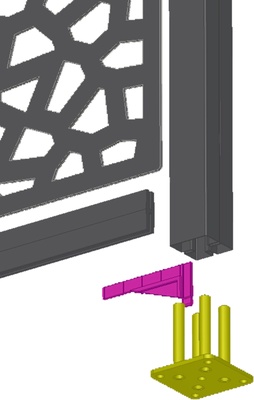 Fijacion Perfix 6x14 cm Verde