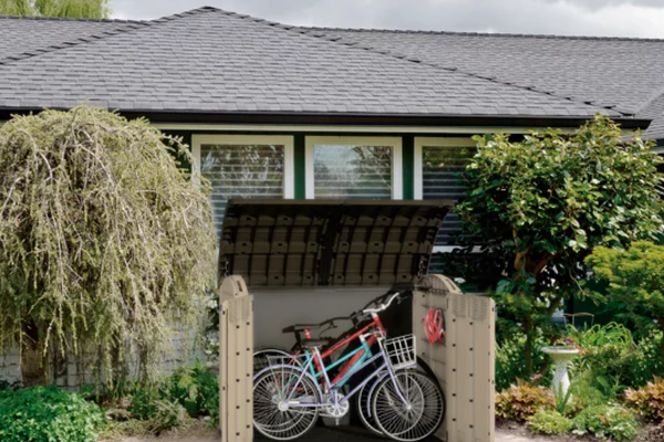 Arcon de exterior de resina Woodland Ultra 177x134x113 cm