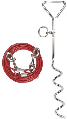 Estaca Jardin con Correa para Perros