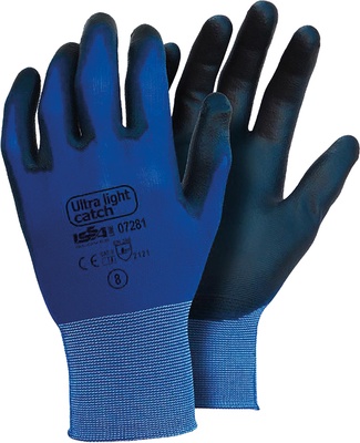 Guante Seguridad Ultraligero Poliuretano Azul Talla 8