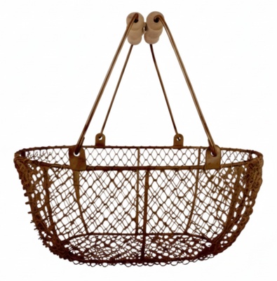 Juego 3 Cestas Alambre Ovaladas Marrones Juego 3 Cestas Alambre Ovaladas Marrones