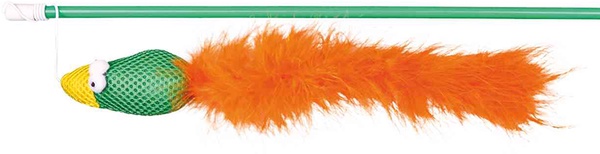 Varita de Juego con Pajaro y Plumas 50 cm