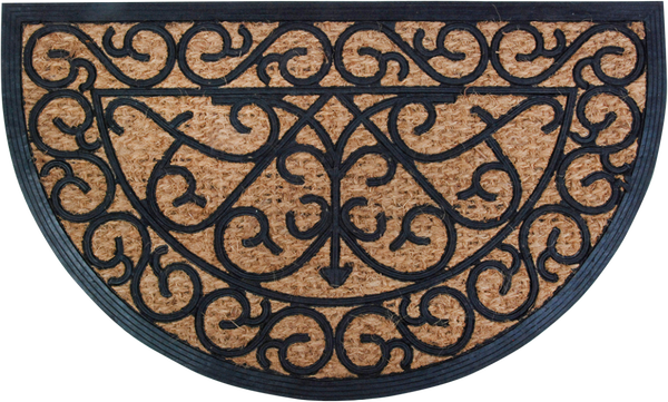 Felpudo Fibra de Coco Semicircular