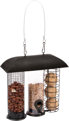 Comedero Pajaros Tres en Uno