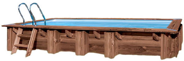 Piscina Sunbay Madera Rectangular  618x320x130 cm