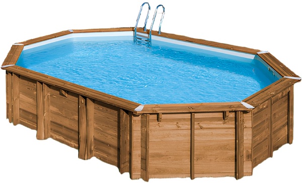 Piscina Sunbay Madera Ovalada 620x395x136 cm
