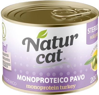 Naturcat Monoproteico Pavo Sterilised 200 gr Naturcat Monoproteico Pavo Sterilised 200 gr