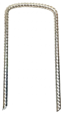 Blister 10 Unidades Clavos en U Grafilado 8x15 Cms 