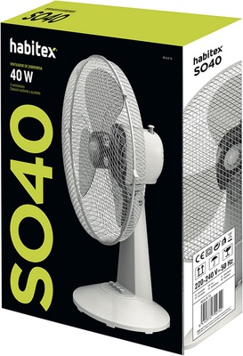Ventilador de Sobremesa Habitex S040 Blanco