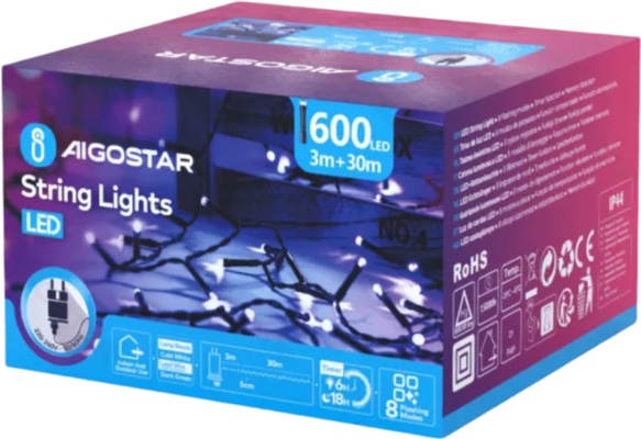 Guirnalda Luces Led Navidad Luz Blanca Max 6W 30 Metros